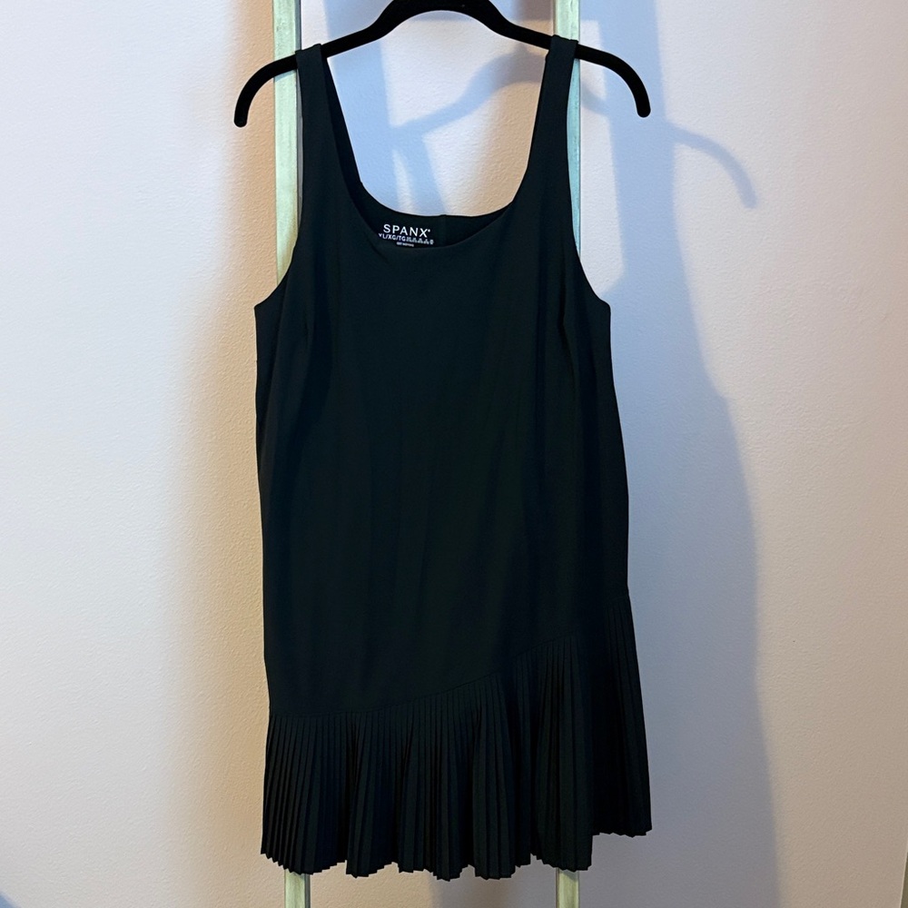 SPANX Black Pleated Tennis Dress